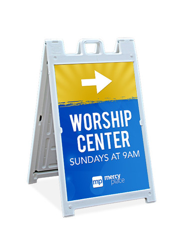 Worship Center - Sandwich Sign - Style 9