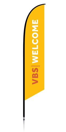 Welcome - Feather Banner - Generic Yellow
