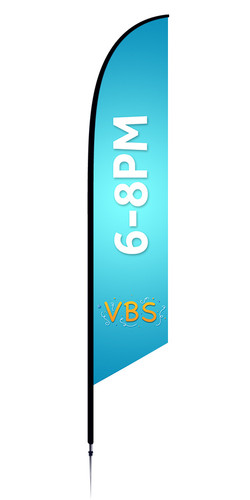 Times - Feather Banner - VBS Light Blue