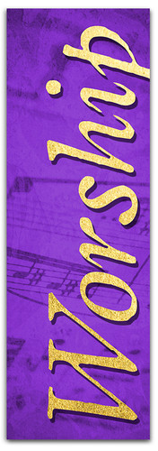 Worship fabric banner