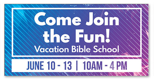 VBS Banner come join the fun lines