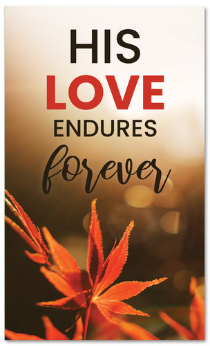 His love endures forever fall harvest  banner - large