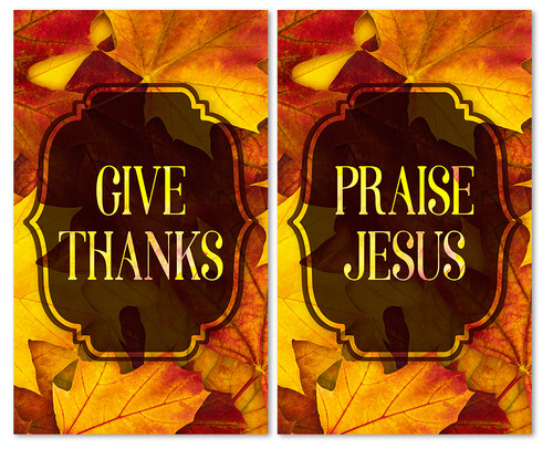 Set of 2 Thanksgiving banners