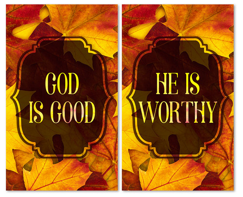 Set of 2 Thanksgiving banners