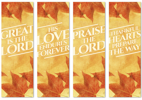 set of 4 thanksgiving banners