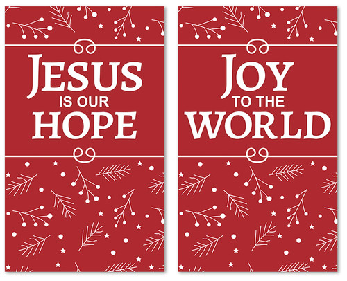 set of 2 Christmas banners