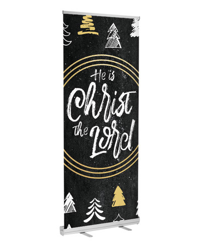 retractable indoor banner christmas