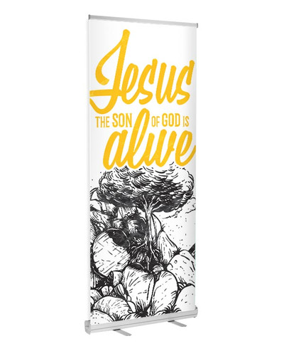 retractable indoor banner easter