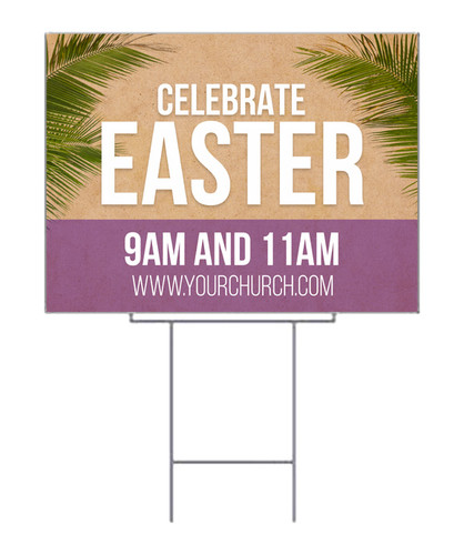 Easter Palm Leaves design - yard signs