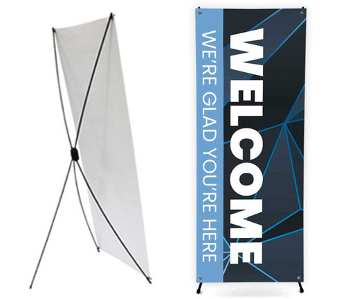 x-stand with banner 31.5x79