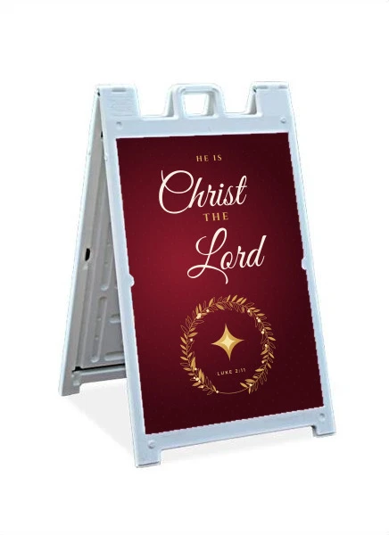 He is Christ the Lord Christmas Sandwich Sign