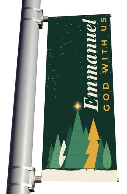 Emmanuel Christmas Light Pole Banner