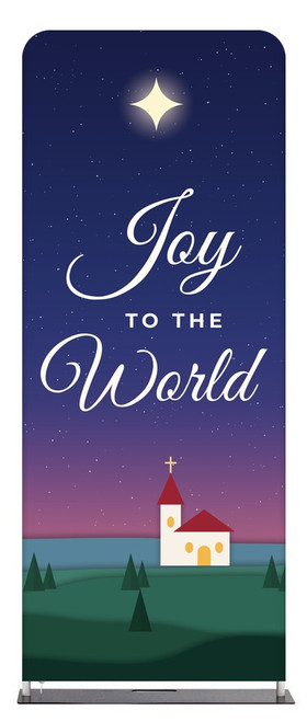 Joy to the World Christmas Tension Fabric Display