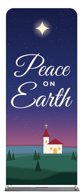 Peace on Earth Christmas Tension Fabric Display