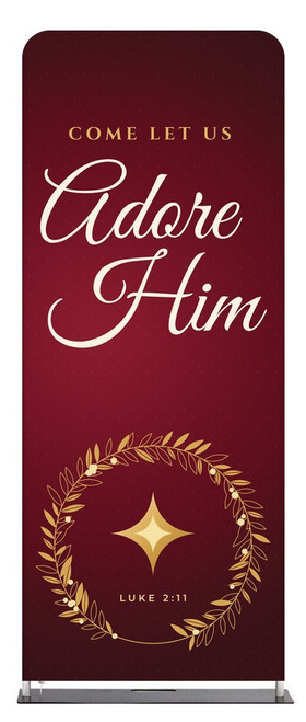 Come Let Us Adore Him Christmas Tension Fabric Display