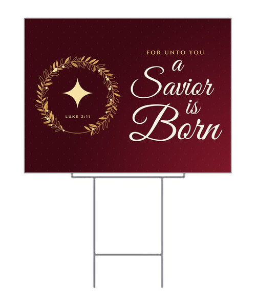 A Savior is Born Christmas Yard Sign