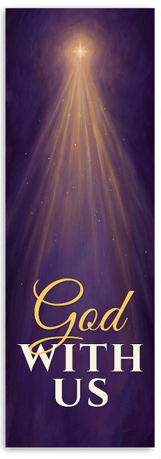 God With Us - Vertical layout (18x60, 2x6, 3x8, 4x10, 4x12 options)