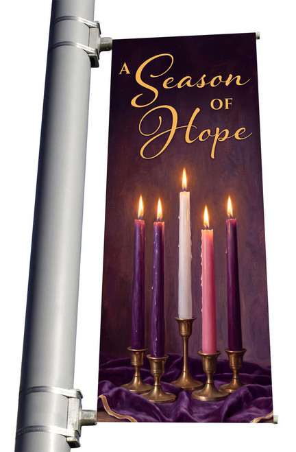 Season of Hope Advent Light Pole Banner