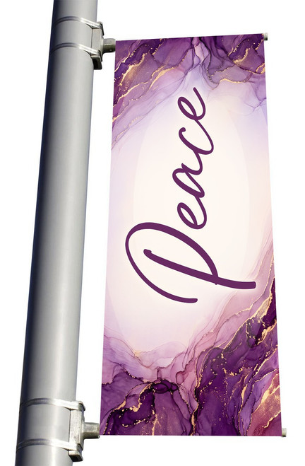 Peace Advent Light Pole Banner