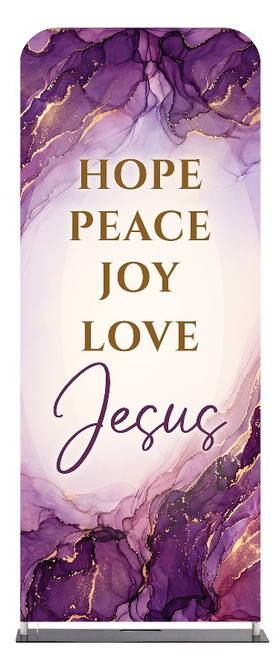 Hope Peace Joy Love Advent Tension Fabric Display