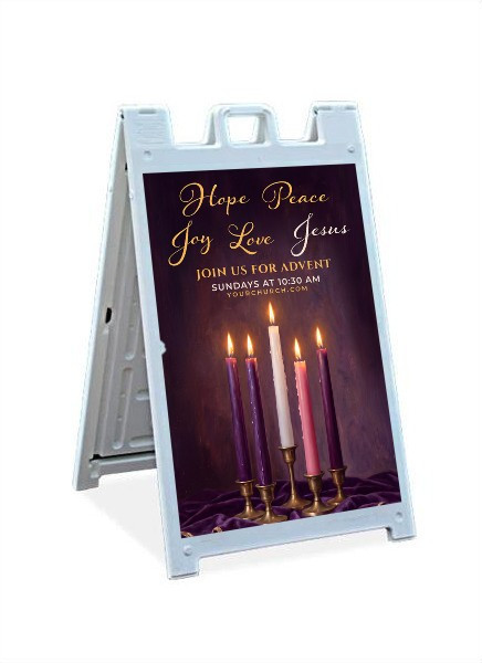 Hope Peace Joy Love Jesus Advent Sandwich Sign