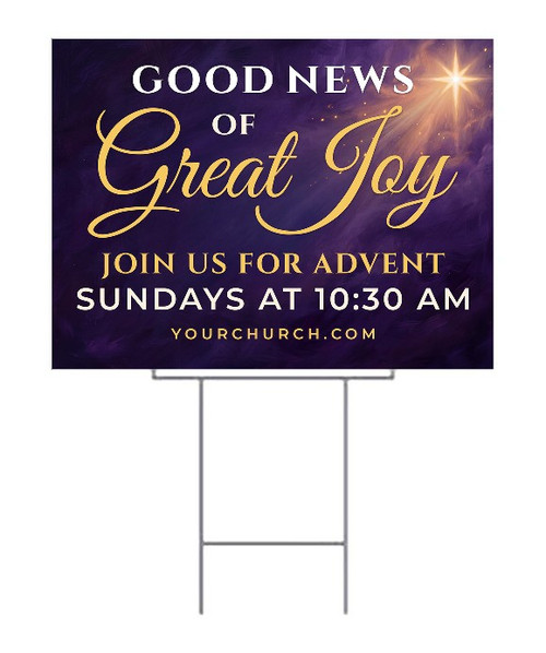 Good News Advent Yard Sign