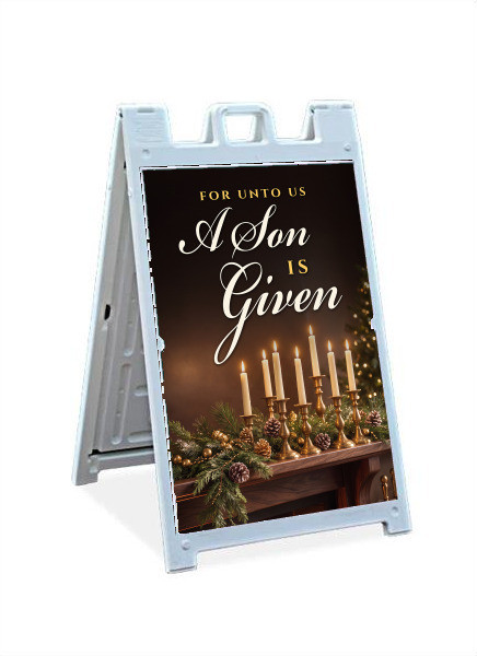 A Son is Given Christmas Sandwich Sign
