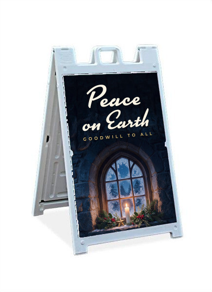 Peace on Earth Christmas Sandwich Sign