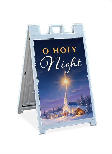 O Holy Night Christmas Sandwich Sign