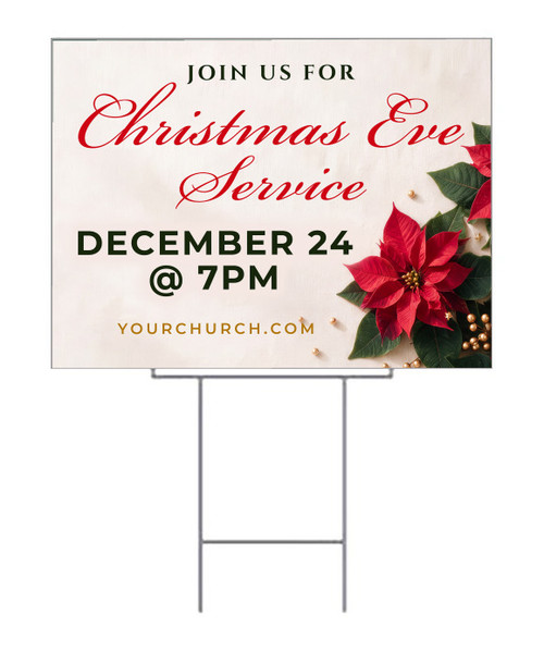Christmas Eve Service Christmas Yard Sign