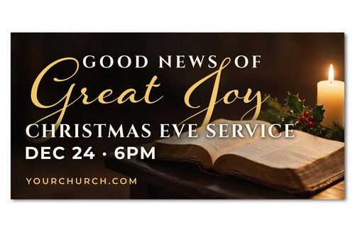 Good News of Great Joy Christmas outdoor banner