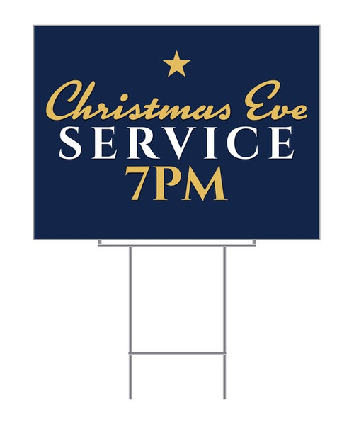 Christmas Eve Service Christmas Yard Sign