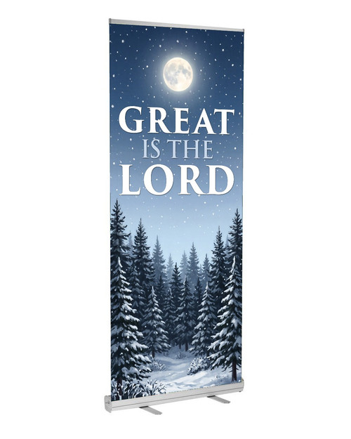 Great is the Lord Winter D2 Retractable Banner