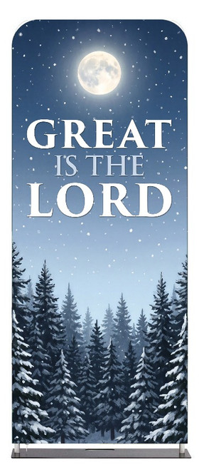 Great is the Lord Winter Tension Fabric Display