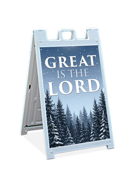 Great is the Lord Winter Sandwich Sign