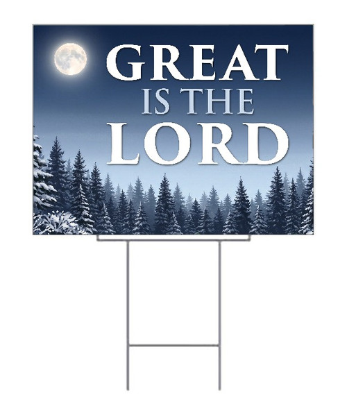 Great is the Lord Winter Yard Sign