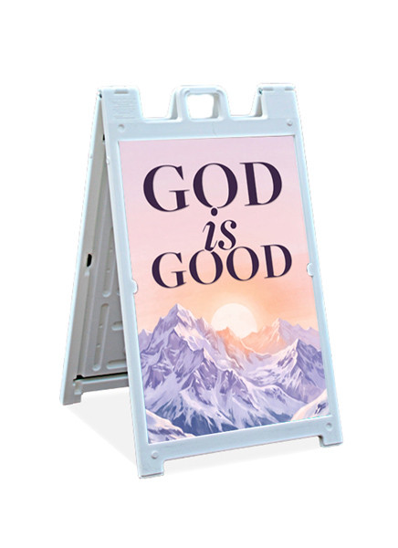 God is Good Winter Sandwich Sign