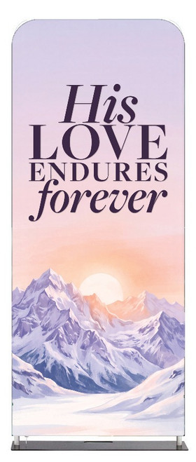 His Love Endures Forever Winter Tension Fabric Display