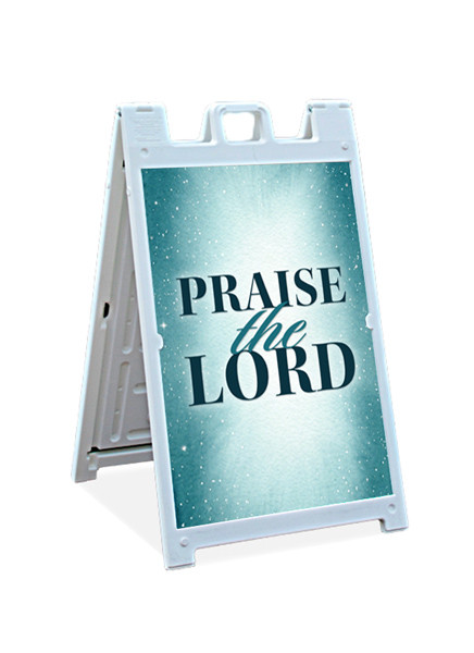 Praise the Lord Winter Sandwich Sign