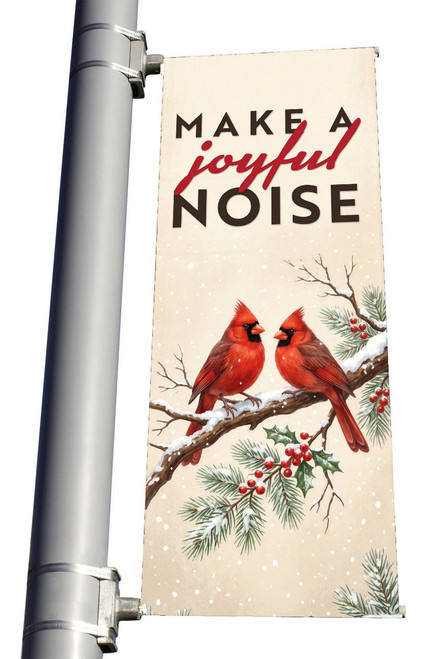 Make a Joyful Noise Winter Light Pole Banner