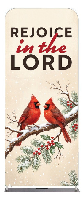Rejoice in the Lord Winter Tension Fabric Display