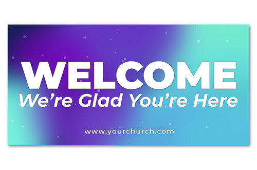 Welcome outdoor welcome banner - Color Wash