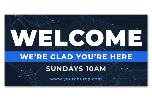Welcome outdoor welcome banner - Network Lines