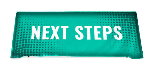 Next Steps Halftone table throw: teal with dark green halftone dots