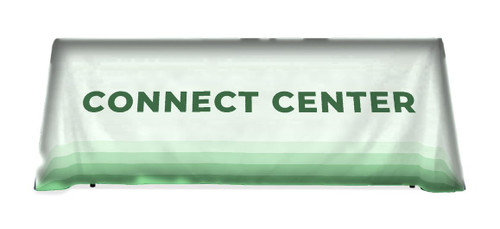 Connect Center Mint table throw: light mint with green stripes
