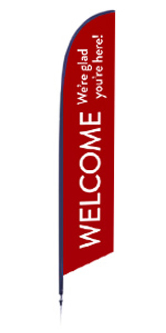 Welcome 2 - Feather Flag - Red A08