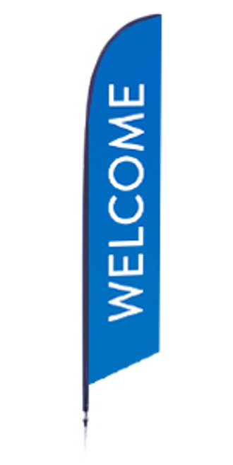 Welcome - Feather Flag - Blue A15