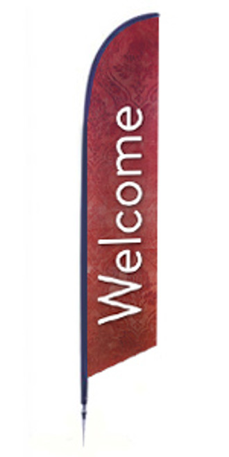 Welcome - Feather Flag - Red A21