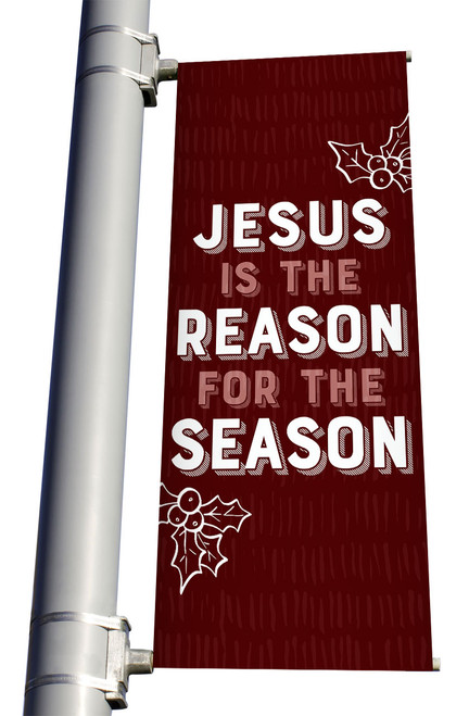 Christmas Light Pole Banner