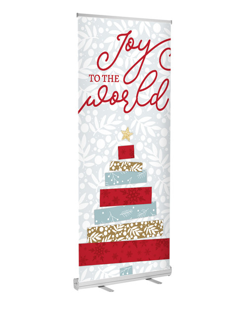 retractable indoor banner christmas